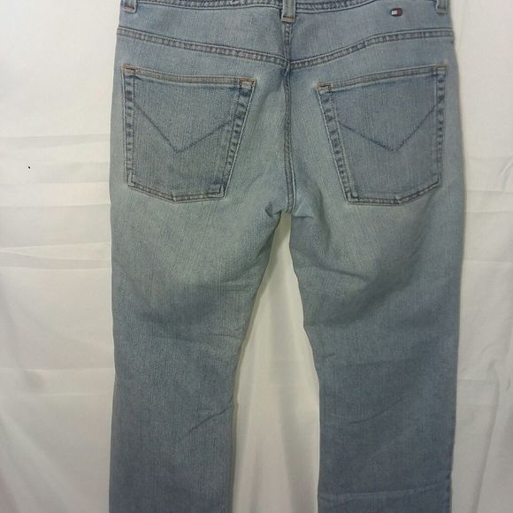 Tommy Hilfiger blue jeans hipster bootcut women's size 12 button waist snap flap - Picture 2 of 16